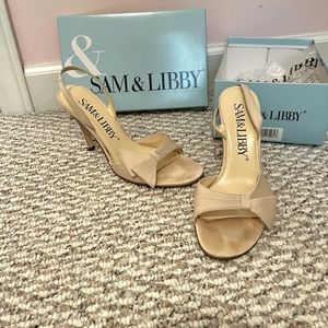 SAM & LIBBY Bow Detail Back Strap Heels